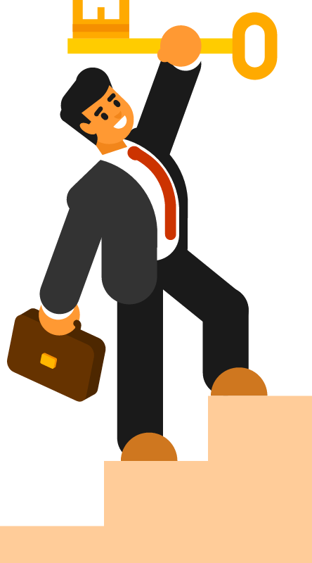 Key to Business Success Illustrated Elegantly