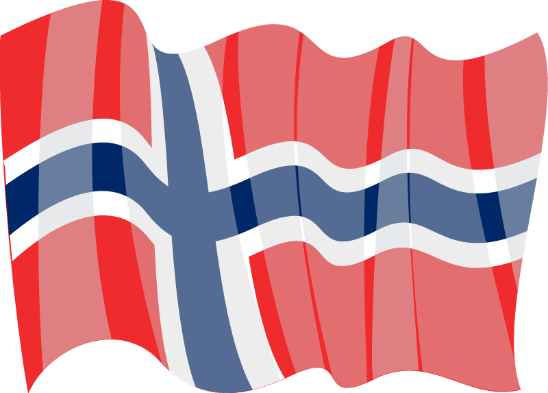 Kingdom of Norway National Flag Waving Gracefully