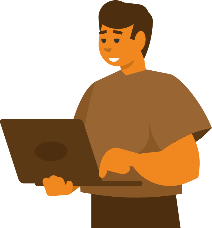Laptop User Engaged in Work