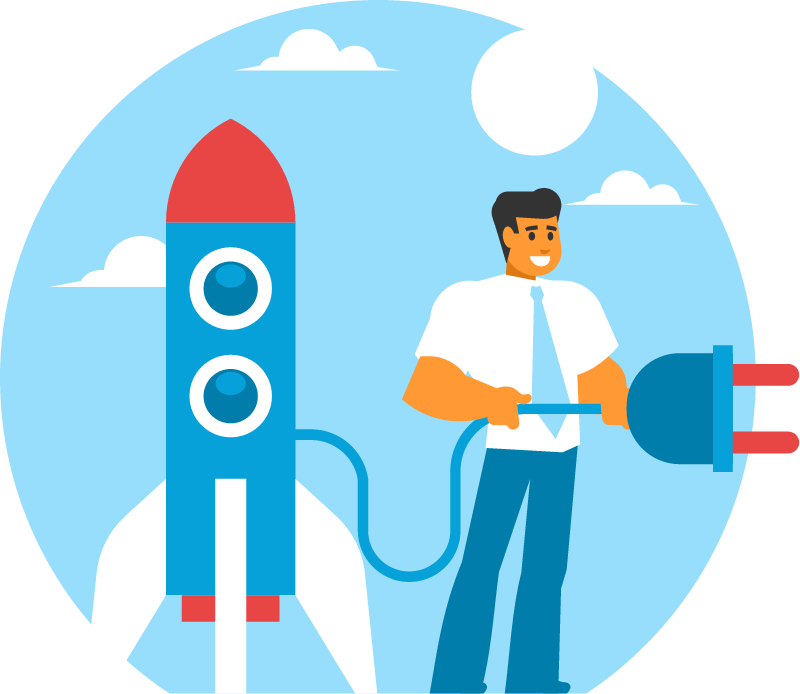 Launch of a Business Project Depicted Creatively