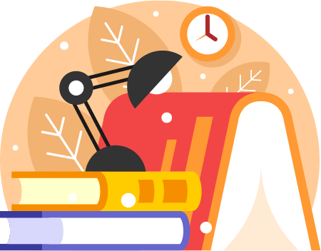 Library Concept Illustrated with Knowledge Tools