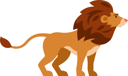 Lion on Displayed Playfully