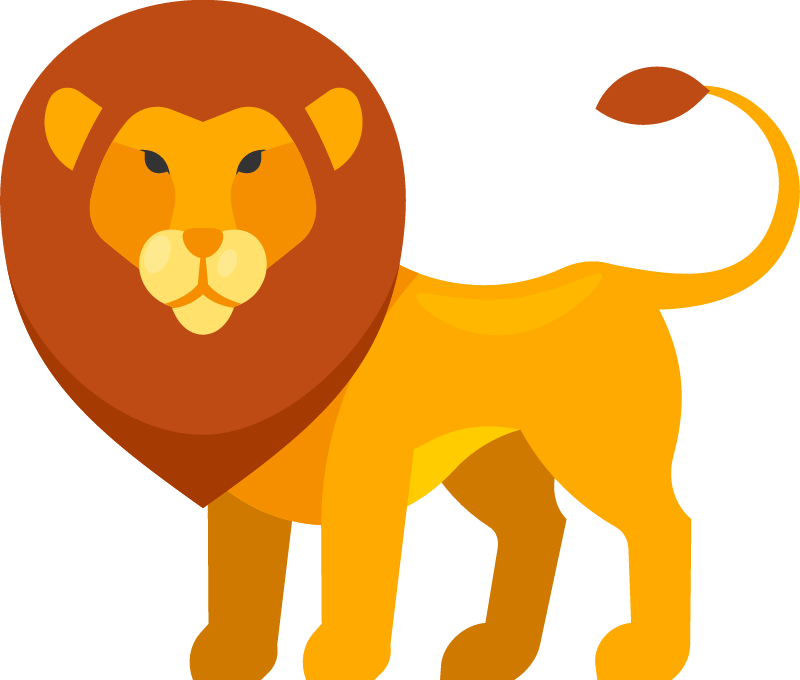 Lion Standing Majestically