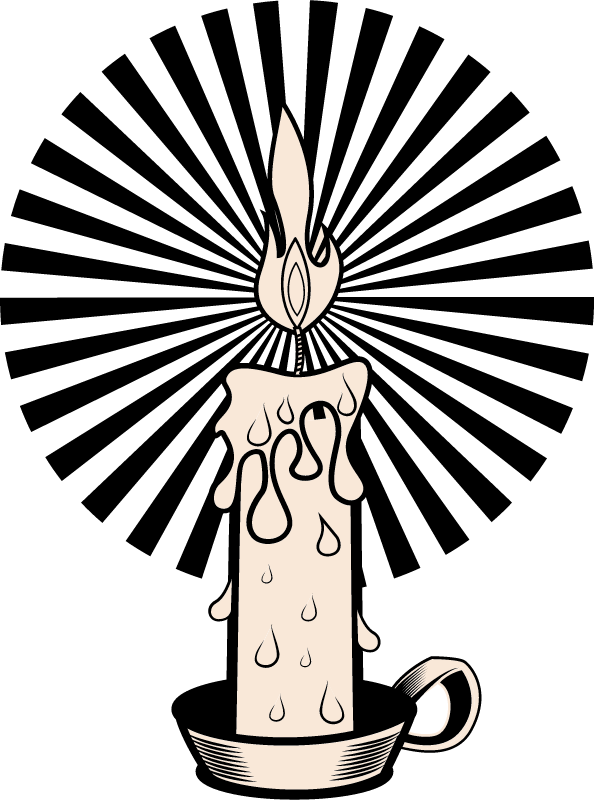 Lit Candle Silhouette