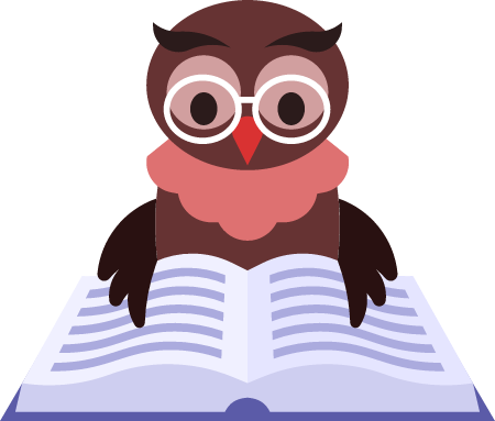 Literate Baby Owl with Glasses