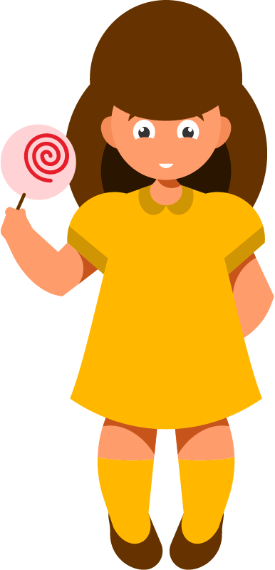 Little Girl Enjoying a Candy Treat