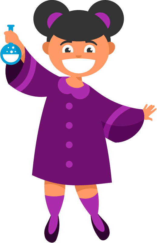 Little Girl Wearing Witch Costume with Potion