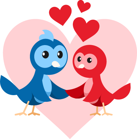 Love Birds Depicted in Vibrant Colors