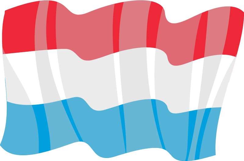 Luxembourg National Flag in Motion