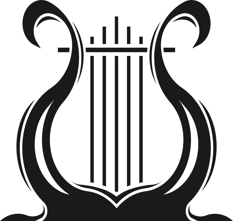 Lyre Symbol Depicted in Artistic Style