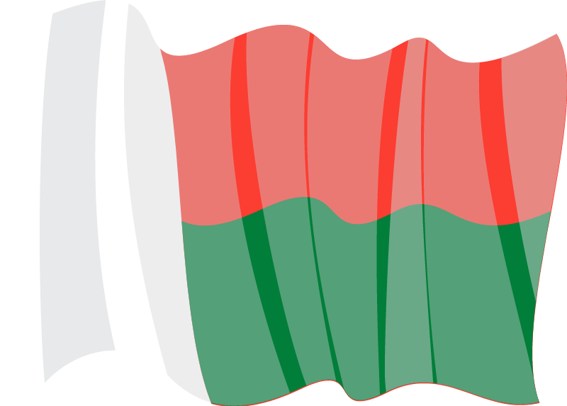 Madagascan National Flag in Elegant Display