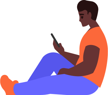 Man Checking Notifications on Smartphone