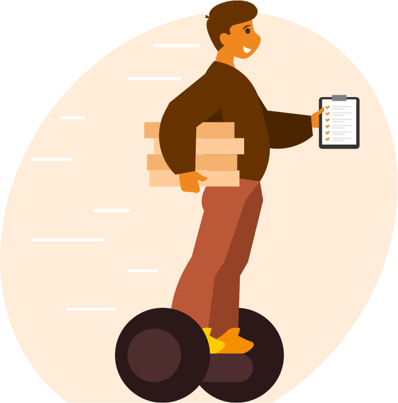 Pizza Delivery on Scooter