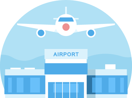 Plane Soaring Over Airport