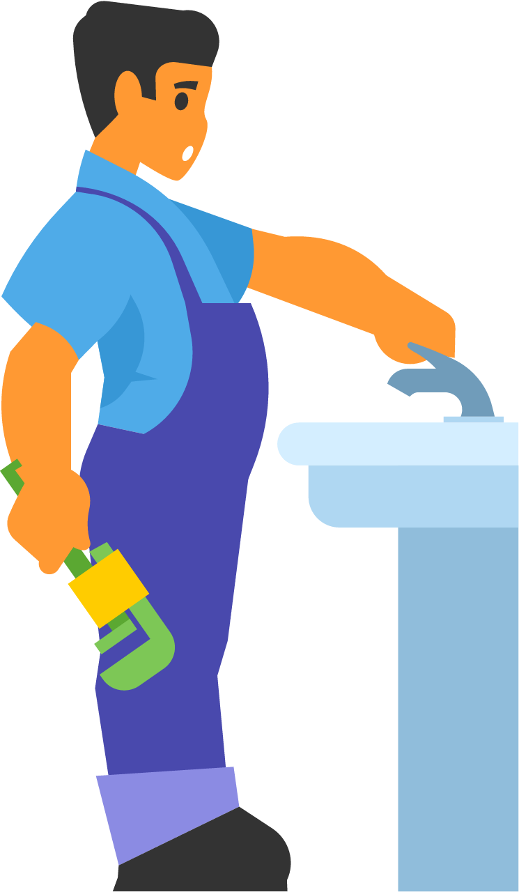 Plumber Repairing Faucet
