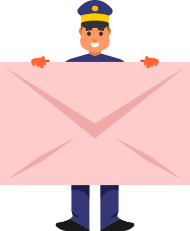 Postman Holding Oversized Mail