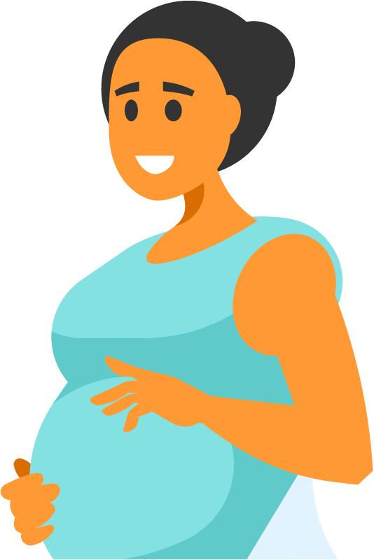 Pregnant Woman Smiling Brightly