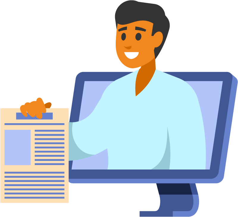 Presenter Sharing News Online