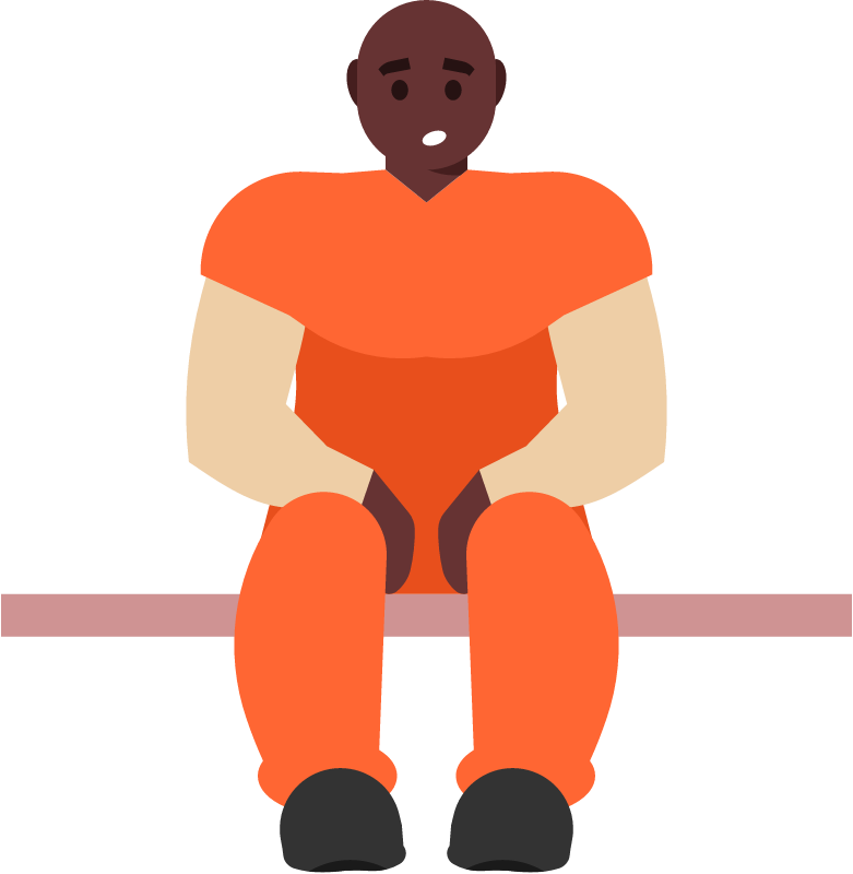 Prisoner Reflecting in Cell
