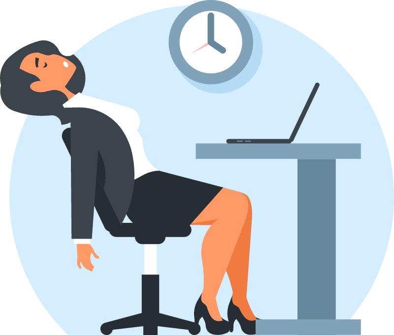 Procrastinating Office Employee