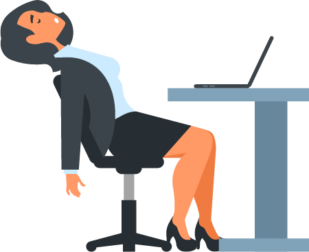 Procrastinating Office Employee