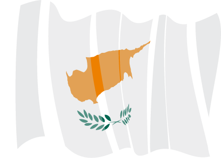 Republic of Cyprus Flag Waving in Pattern