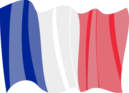 Republic of France Flag Waving Elegantly