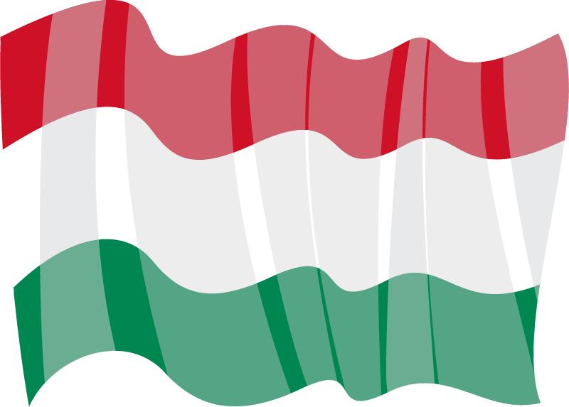 Republic of Hungary National Flag Waving Gracefully