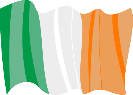 Republic of Ireland National Flag Waving Gracefully