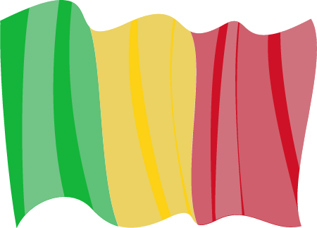Republic of Mali National Flag Waving Gracefully
