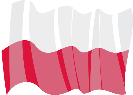 Republic of Poland National Flag Waving Gracefully