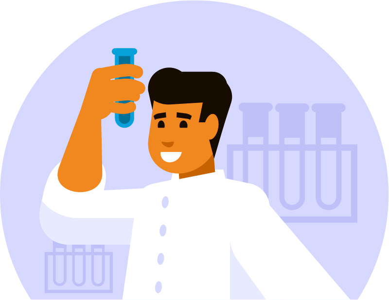 Researcher Analyzing Chemical Test Tube