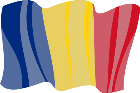 Romanian National Flag in Motion