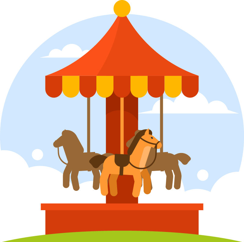 Rotating Merry Go Round Ride