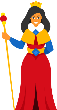 Royal Monarch with Symbols of Power