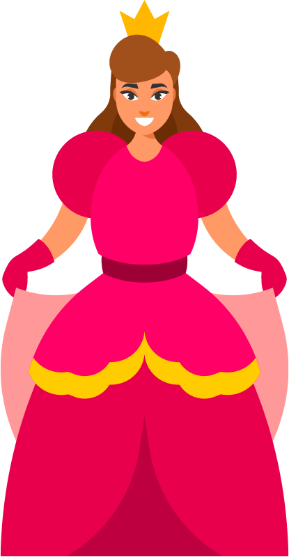 Royal Princess in Pink Attire