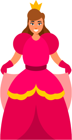Royal Princess in Pink Attire