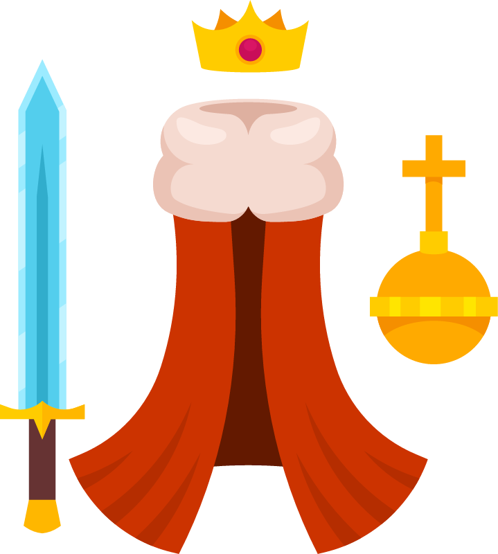 Royal Regalia of Cloak, Crown, and Sword