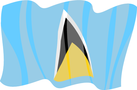 Saint Lucia National Flag in Motion