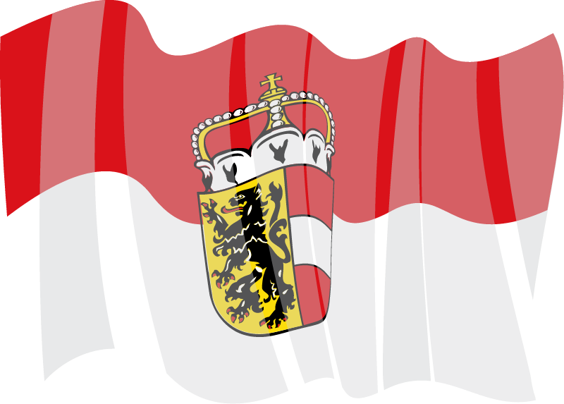 Salzburg State Flag Waving in Breeze