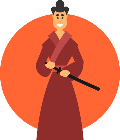 Samurai Warrior Poised for Battle