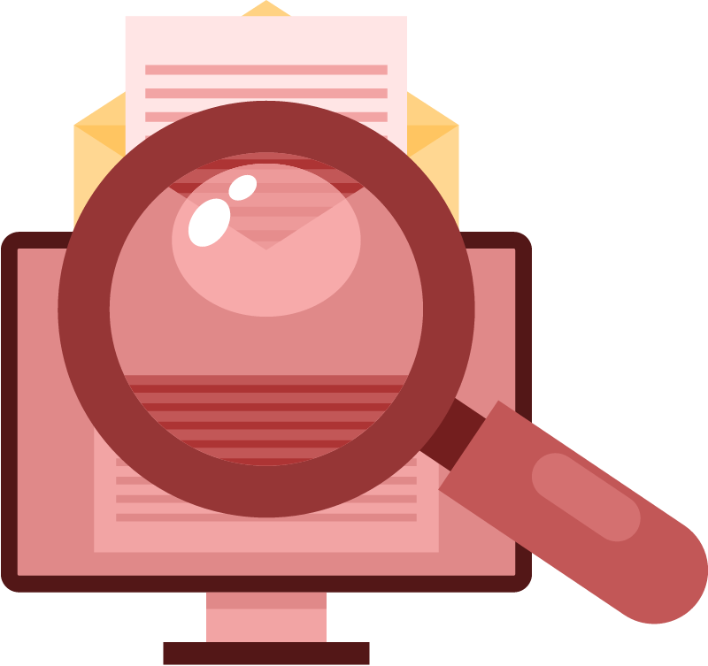 Search Engine with Email and Magnifier