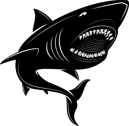 Shark Mid-Attack Silhouette