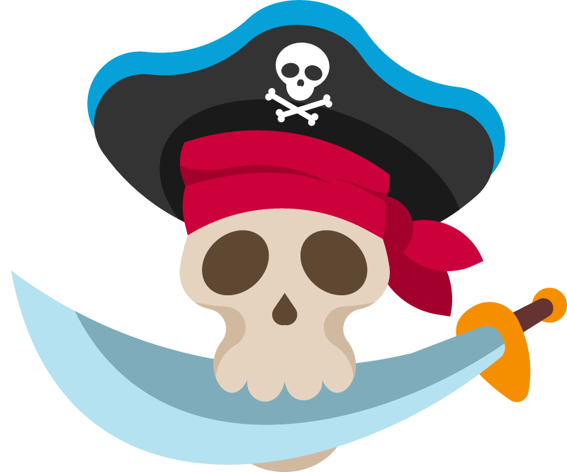 Skull Pirate Holding Sword