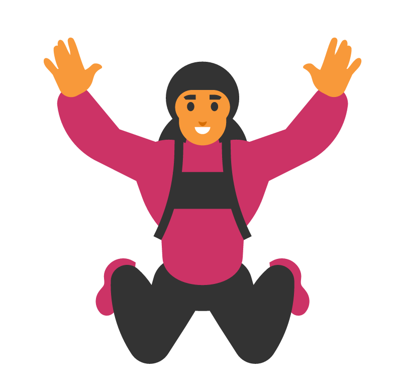 Skydiver Falling Through the Sky