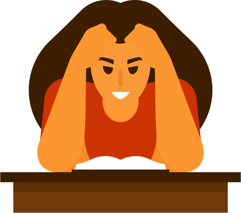 Sleepy Student Studying in Library