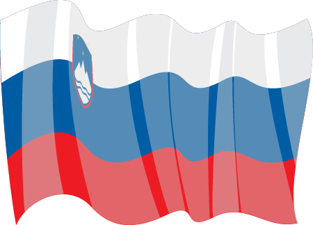 Slovenian National Flag in Motion