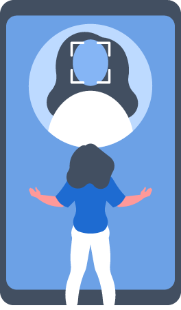 Smartphone with face recognition software-