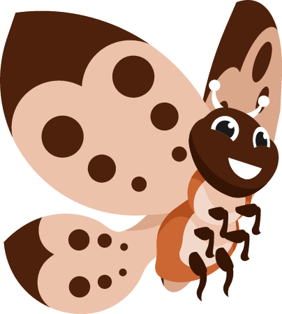 Smiling Cartoon Butterfly