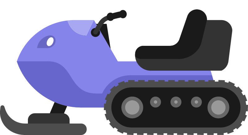 Snowmobile Designed for Winter Terrain
